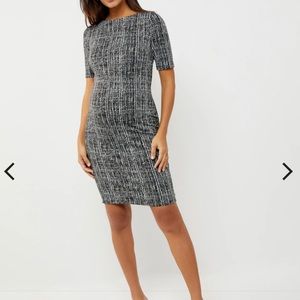 Maternity - Pea in the Pod textured bodycon maternity dress